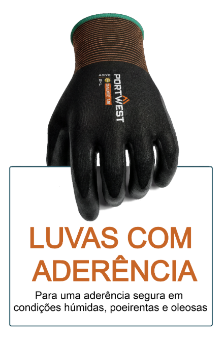 Imagem de uma luva grip com um banner promocional. A imagem liga para a cole&ccedil;&atilde;o de luvas grip.