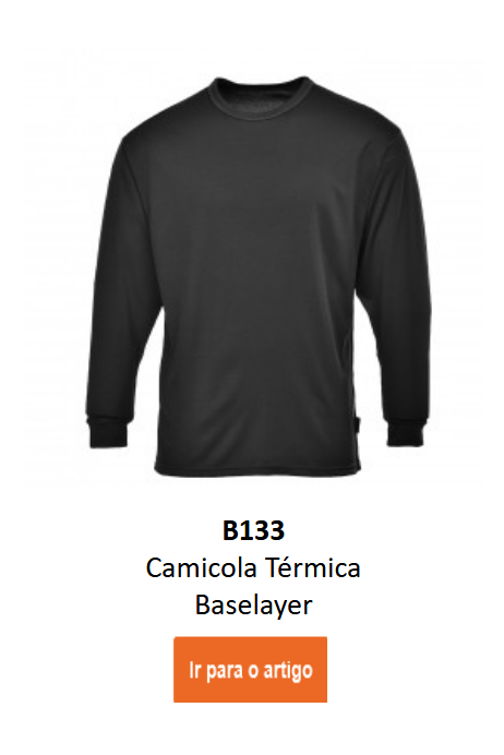 Imagem da camisola Thermo Baselayer Top B133 em preto.
