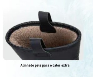 Vista interior da bota de segurança Neptune Rigger S5 CI FW75 em preto. Pode ver o forro de pele sintética e as abas na borda superior do sapato. É fornecido um link para o artigo.