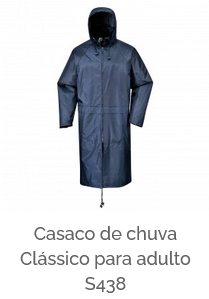 Capa de chuva clássica S438 em azul com link para o artigo.