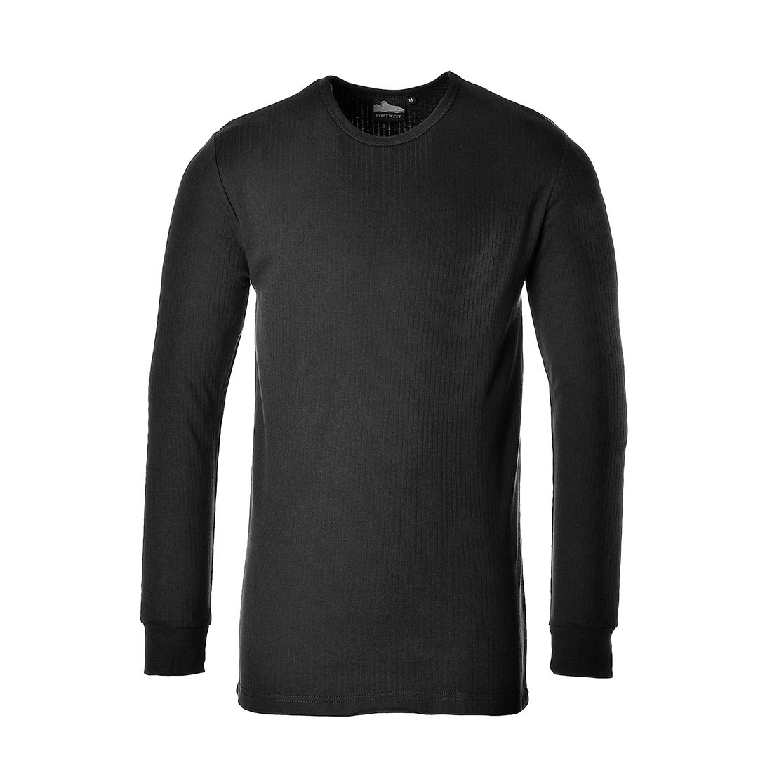 Exemplo de imagem da camisa térmica de manga comprida B123 na cor preta com link para o artigo.