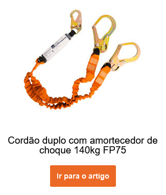 Cordão elástico em Y com absorvedor de energia até 140kg FP75 em cor de laranja. Existe um link que leva à página do artigo.