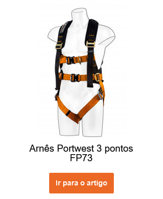 Arnês de 3 pontos Portwest Ultra FP73 em cor laranja-preto com link que conduz à página do artigo.