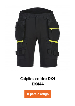 Imagem do Coldre Short DX4 DX444 na cor preta com detalhes amarelos e link para a matéria.