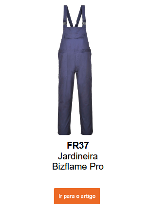 Imagem do Fato de treino antiestático e retardador de chamas Bizflame Pro FR37 em azul com link para a página do produto.