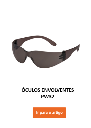 Imagem dos óculos de segurança versáteis PW32 na cor preta com link para o artigo.