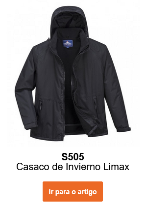 Imagem do casaco Limax S505 em preto.