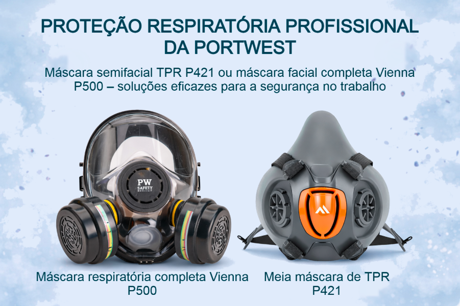 Gráfico que mostra as duas máscaras P500 e P421. Está incluído um link para ambos os artigos e para os filtros compatíveis.