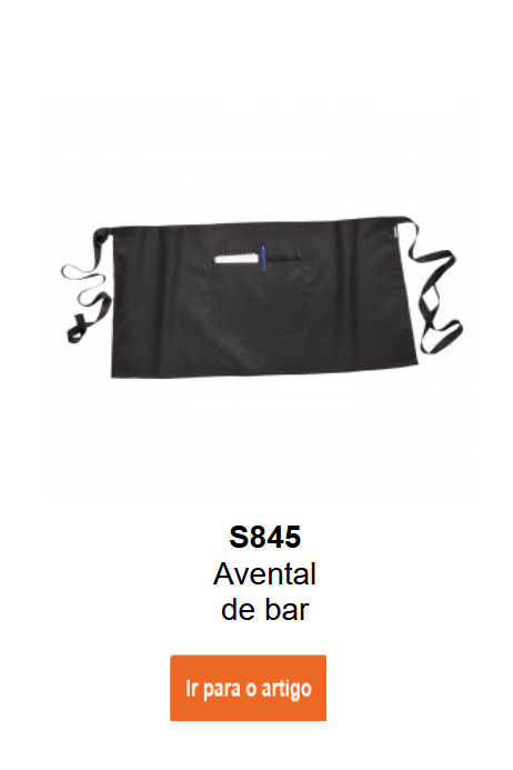 Imagem do avental de bar S845 em preto.