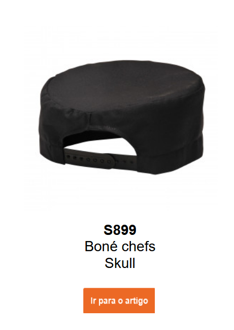 Imagem do chap&eacute;u de cozinheiro S899 em preto.