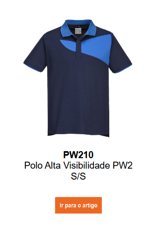 Imagem da Camisola Polo PW2 Cotton Comfort P/P PW210 em azul/azul royal. Link para o artigo.