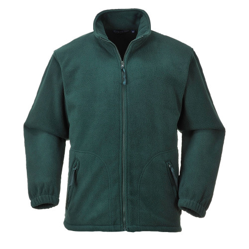 Polo Grosso Argyll Portwest F400 em verde. Está incluído um link para a página do artigo.