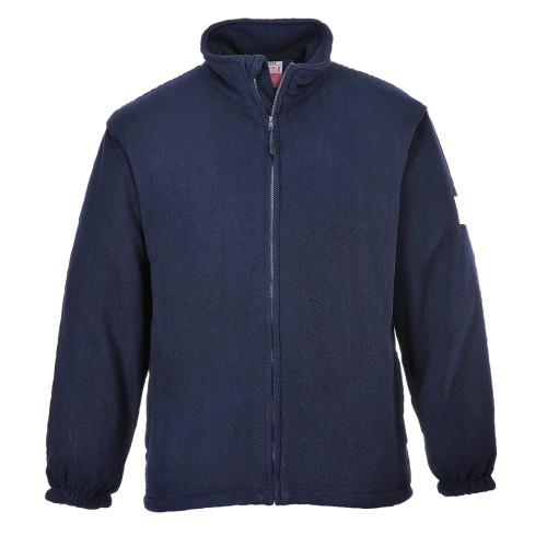 Polar Ignífugo e Anti-estático Modaflame Portwest FR30 em azul. Está incluído um link para a página do artigo.
