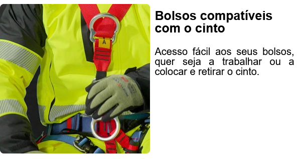 Trabalhador com arn&ecirc;s e luvas de seguran&ccedil;a Portwest.