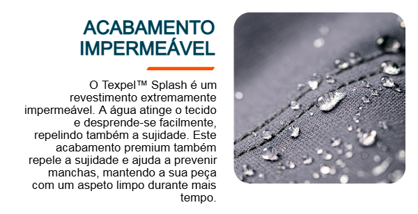 Esquema que mostra a superfície de uma peça preta com gotas de água.