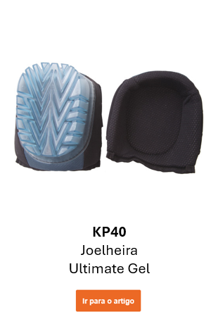 Imagem das joelheiras de gel KP40, frente e verso. Clique leva ao produto.
