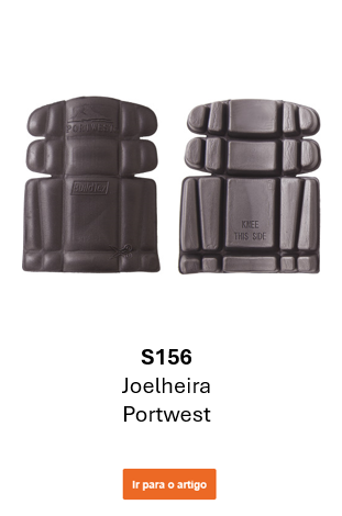 Imagem das joelheiras Portwest S156, frente e verso. Clique leva ao produto.