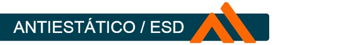 Banner de fundo azul com logotipo da Portwest laranja e a inscrição "Antistatic / ESD". Existe um link para a seleção de luvas antiestáticas.