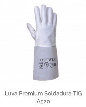 Imagem da manopla de soldagem Premium Tig A520 na cor cinza com link para a página do artigo.
