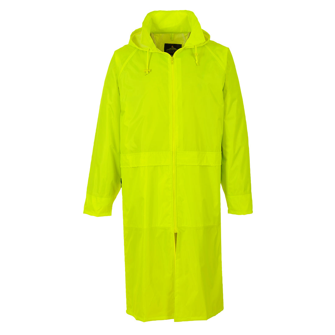 Casaco de chuva Portwest Cl&aacute;ssico S438 em amarelo. A imagem cont&eacute;m uma liga&ccedil;&atilde;o para a p&aacute;gina do produto.