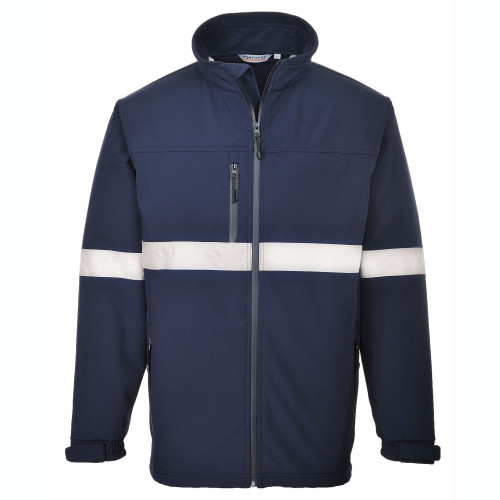 Casaco Portwest Softshell IONA TK54 em azul. A imagem cont&eacute;m uma liga&ccedil;&atilde;o para a p&aacute;gina do produto.