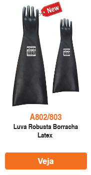 Luva Robusta Borracha Latex.